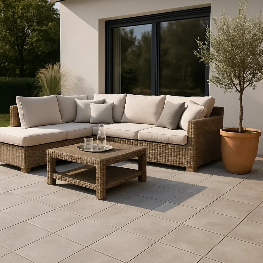 Gartenterrasse in München – Fliesenwerk