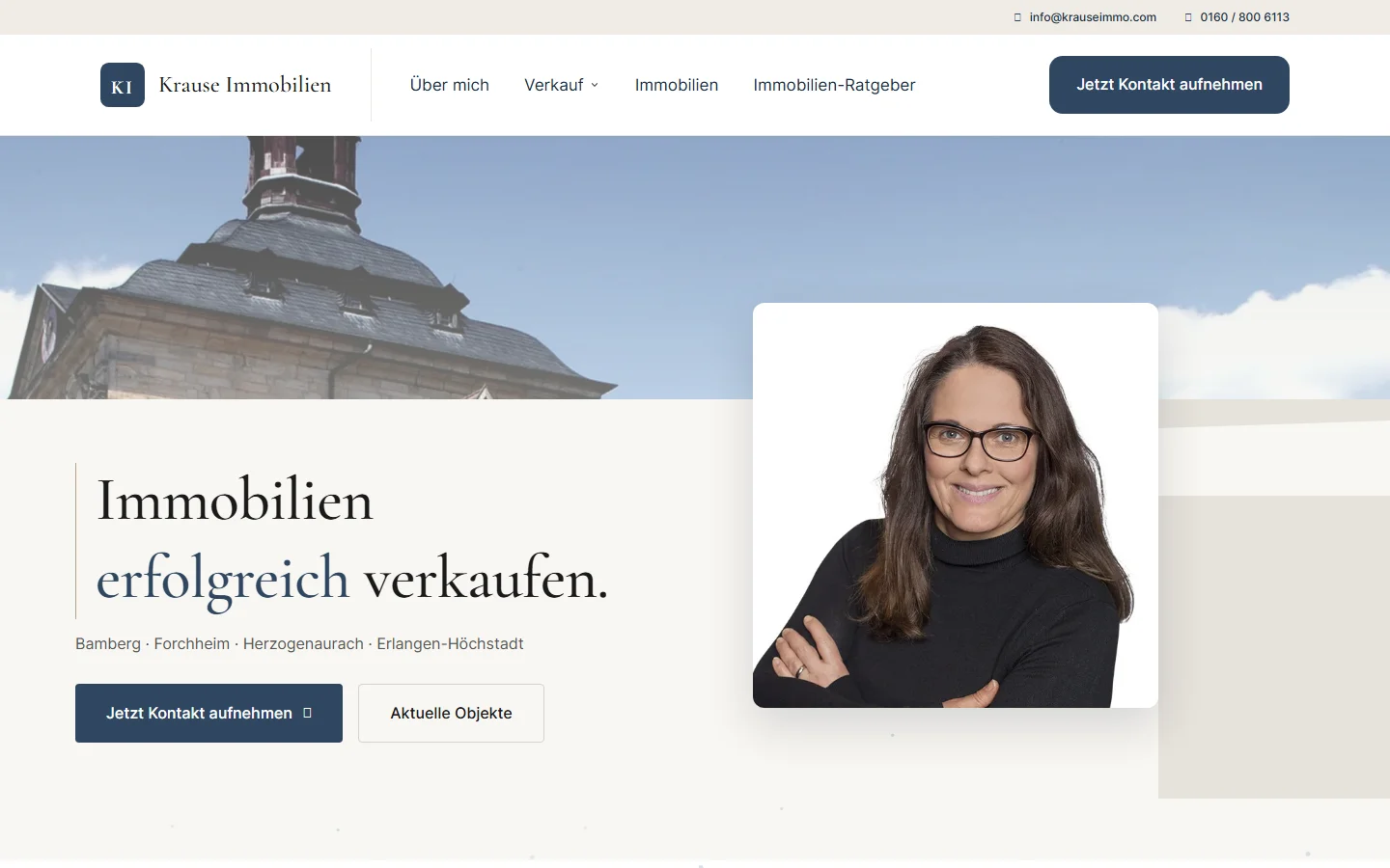 Startseite von krauseimmo.com – Immobilienmaklerin Bamberg