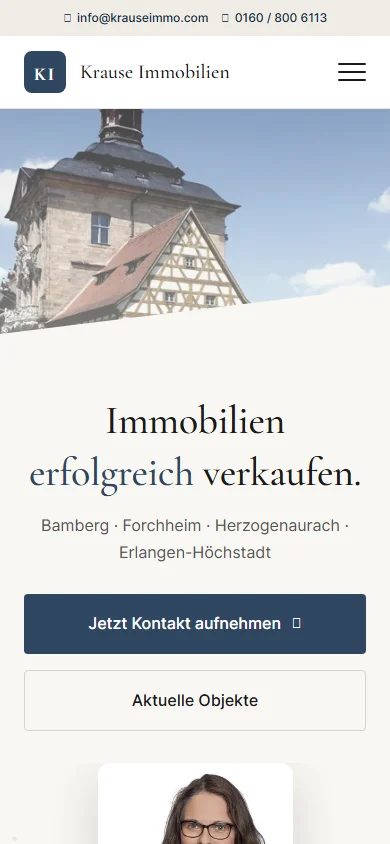krauseimmo.com auf dem Smartphone